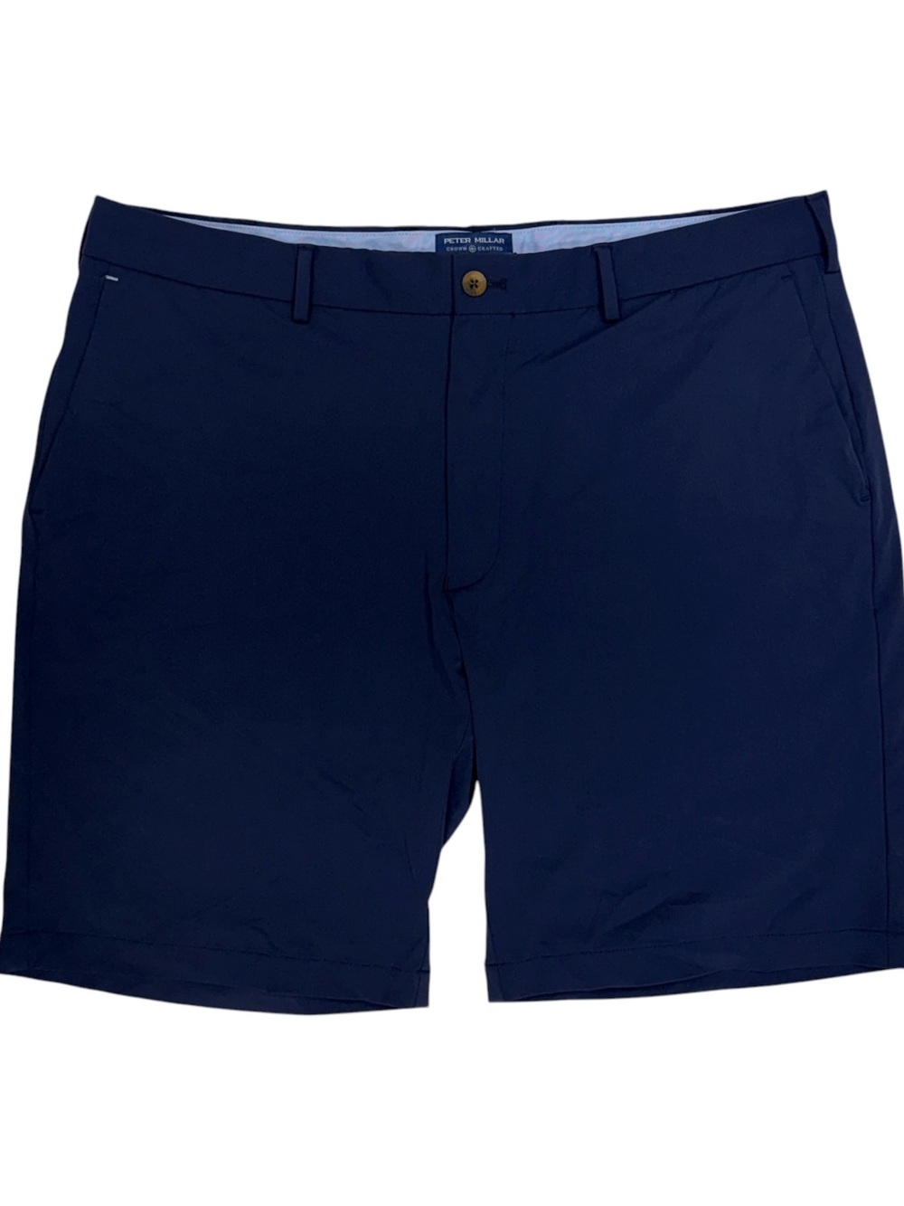Peter Millar Shorts Men 36 Blue Golf Crown Salem Performance Flat Front Stretch